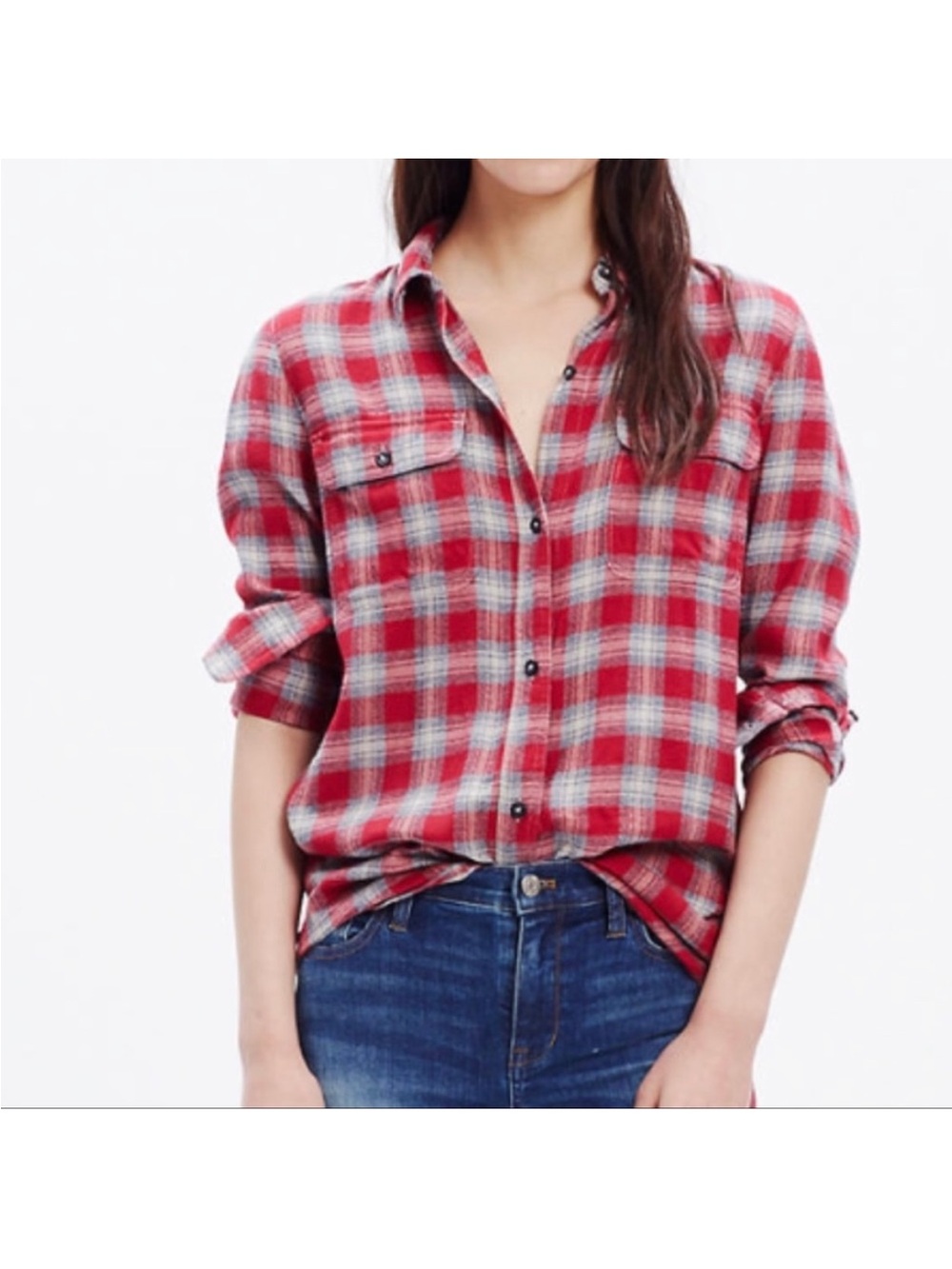 Madewell Ex Boyfriend Shirt in Fairfax Plaid